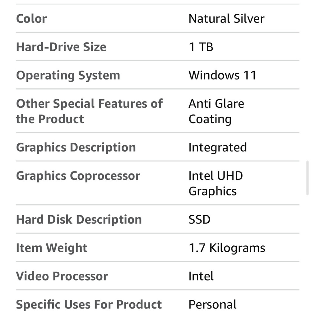 🔥🔥Like New HP Silver and Black 15.6" Laptop with Full-Size Keyboard - Picture 10 of 13